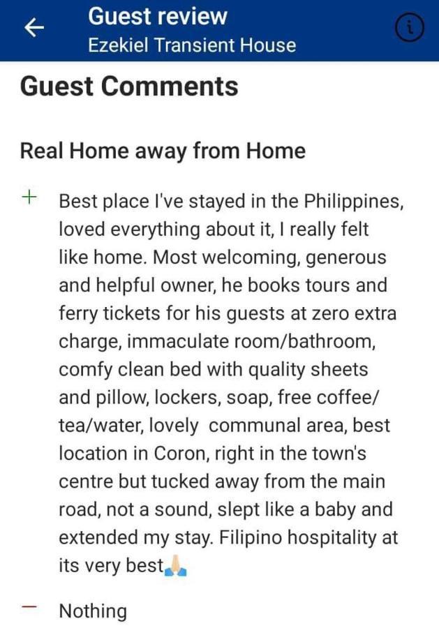Ezekiel Transient House bahay-panuluyan Coron